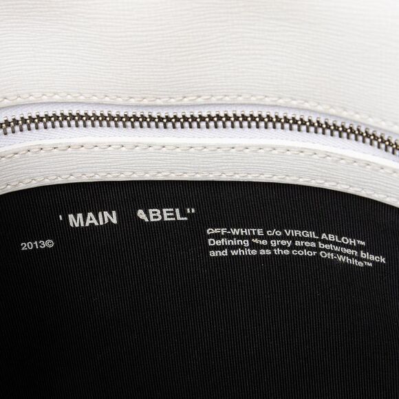 Off-White Leather Binder Clip Shoulder Bag - Picture 7 of 16